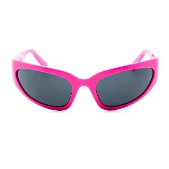 Marc Jacobs Sunglasses Rectangle Full Rim, Fuchsia/Black Frame and Grey Lens - Picture 2 of 2